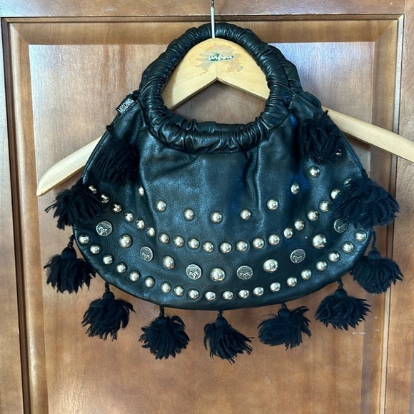 Moschino Handbags - Moschino Purse With Gorgeous Tassel and Studded Accents
